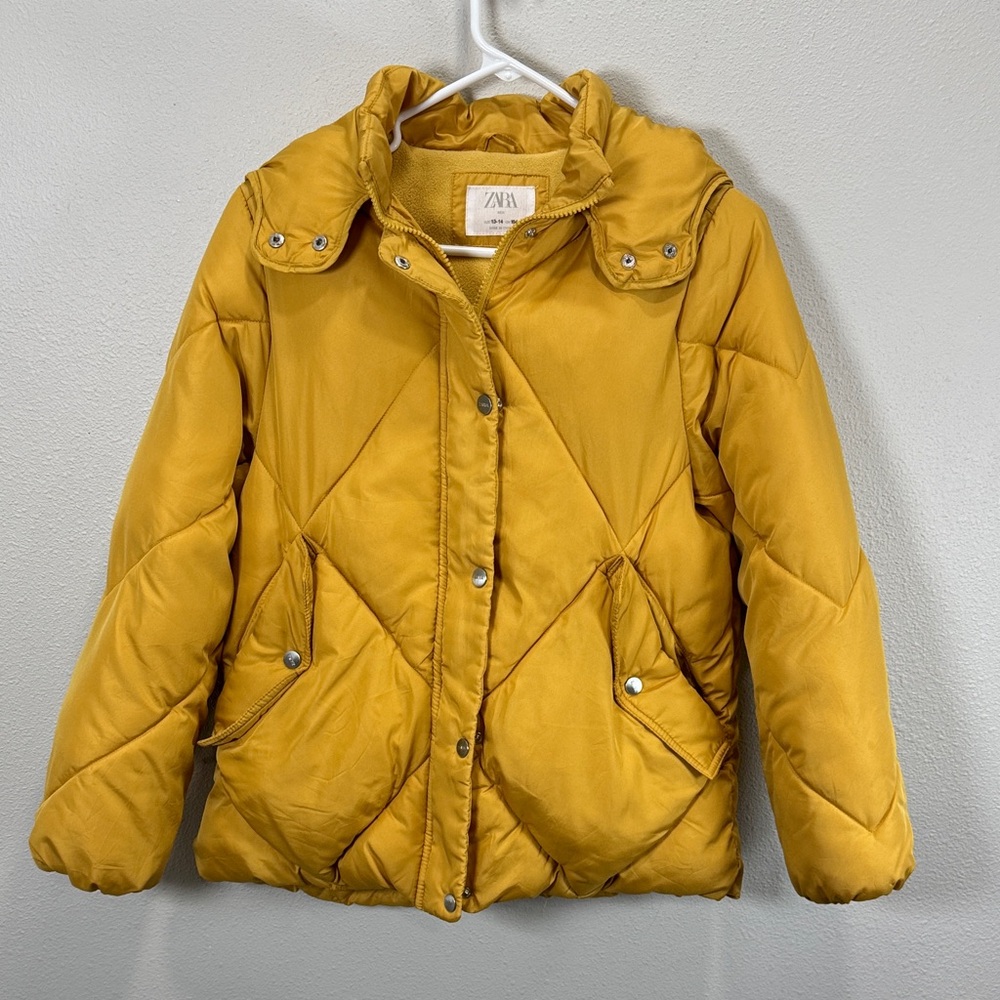 Zara Kids Mustard‎ Puffer Coat